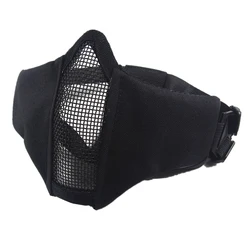 Máscara táctica media cara de malla para airsoft y paintball