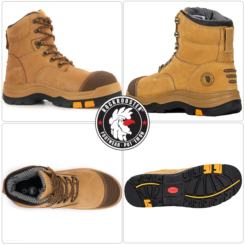 ROCKROOSTER Botas impermeables para senderismo, punta de acero - imagen 4