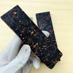 Fibra de carbono negro mármol para mango cuchillo artesanal alta gama