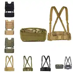 Chaleco táctico MOLLE Airsoft de nylon con cinturón ajustable