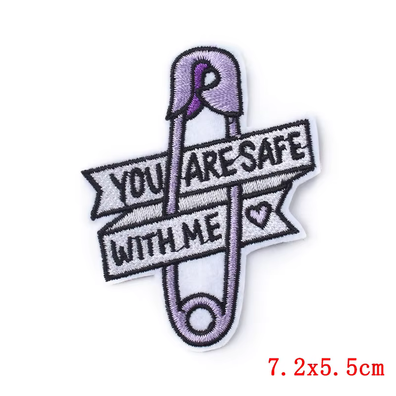 Parche bordado You are safe with me diseños animados