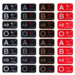 Parche grupo sanguíneo táctico PVC 3D – Insignia sangre