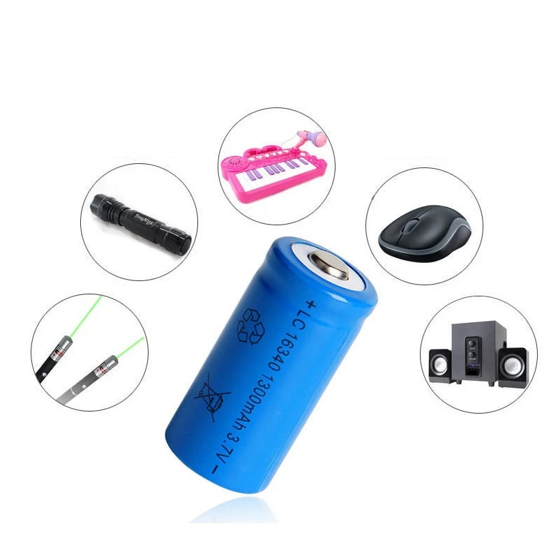 Batería CR123A 16340 recargable para linterna LED con cargador viaje - imagen 4