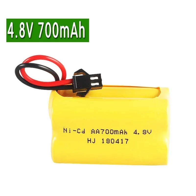 Batería Ni-cd 4.8V con conector T y cargador para juguetes RC