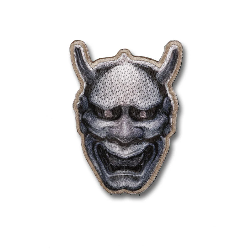 Prajna Japan Hannya Mask Warrior Parche militar para chalecos - imagen 5