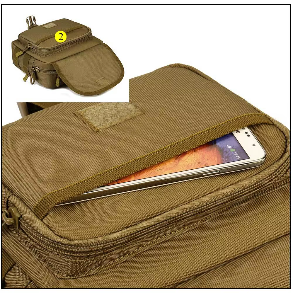 Interior del bolso con compartimentos
