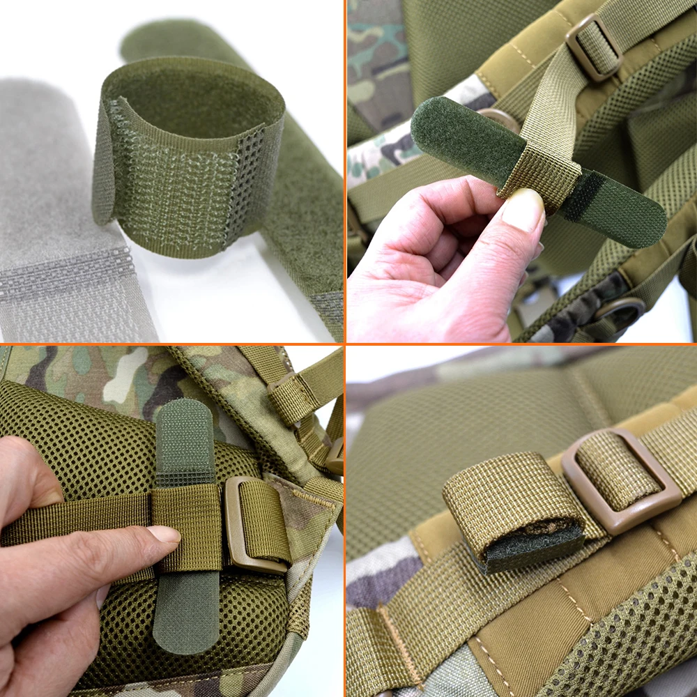 Bridas tácticas MOLLE de nylon reutilizables con hebilla gancho-lazo - imagen 3