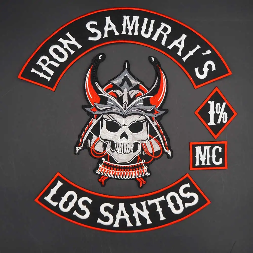 Parche bordado Iron Samurai - vista frontal