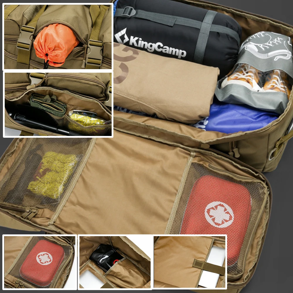 Mochila táctica 65L militar senderismo outdoor - imagen 2