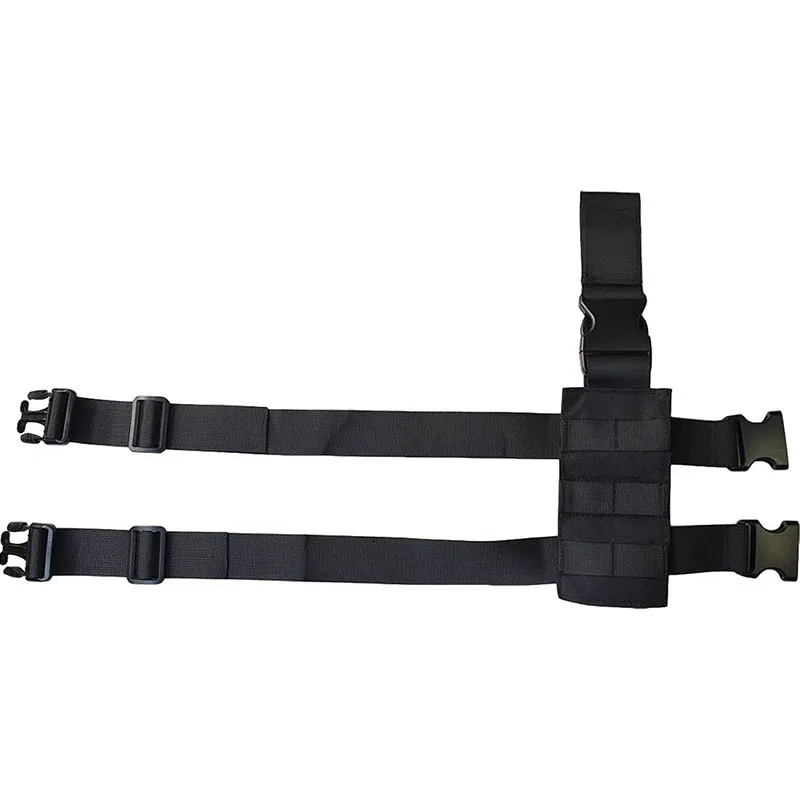 Panel MOLLE de muslo táctico – Funda pistola y bolsa cargadores - imagen 4