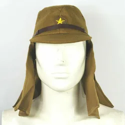 Gorra militar IJA de lana WWII con solapa para el cuello