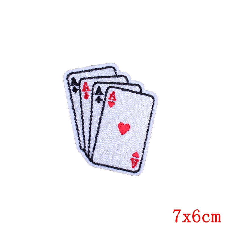 Parche bordado dados de póker táctico para coser o planchar