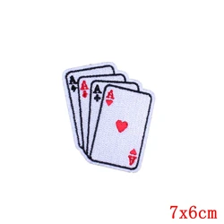 Parche bordado dados de póker táctico para coser o planchar