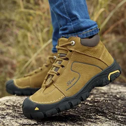 KOWM Botas senderismo piel vaca impermeables montaña invierno