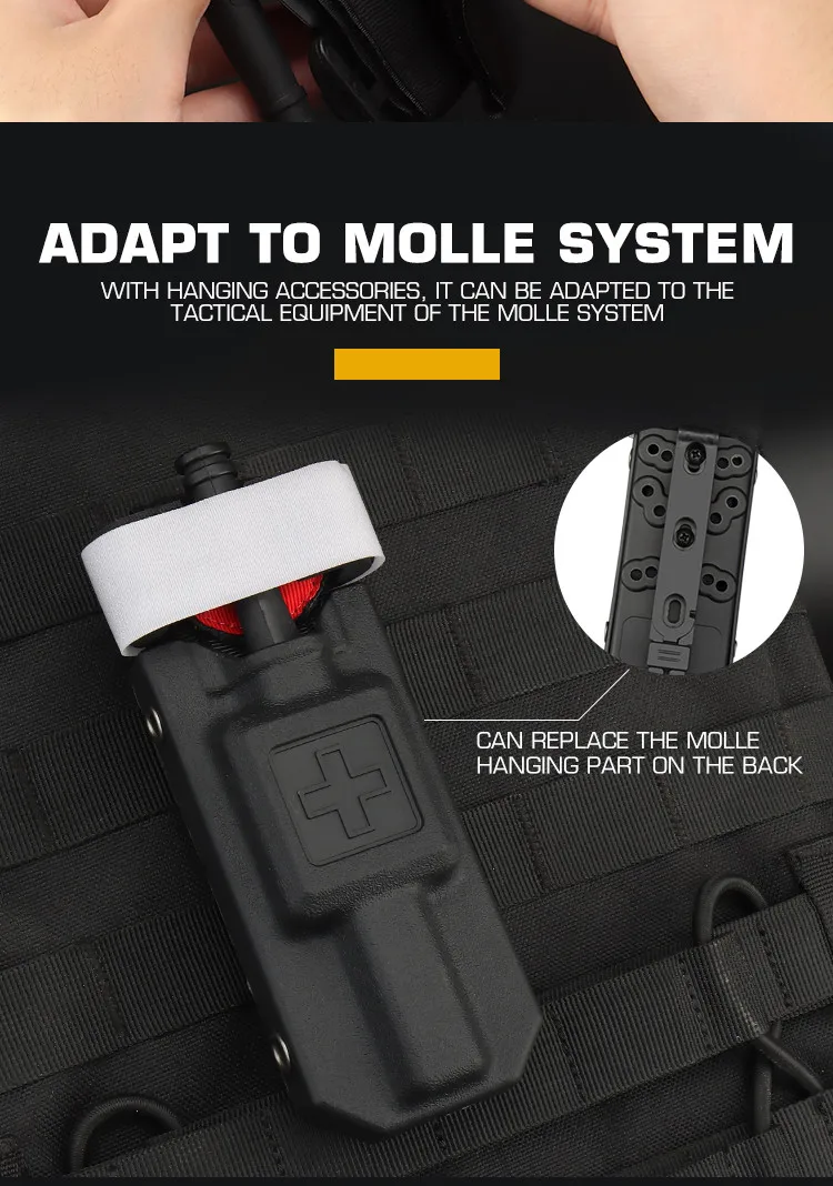 Vista del estuche con apertura rápida