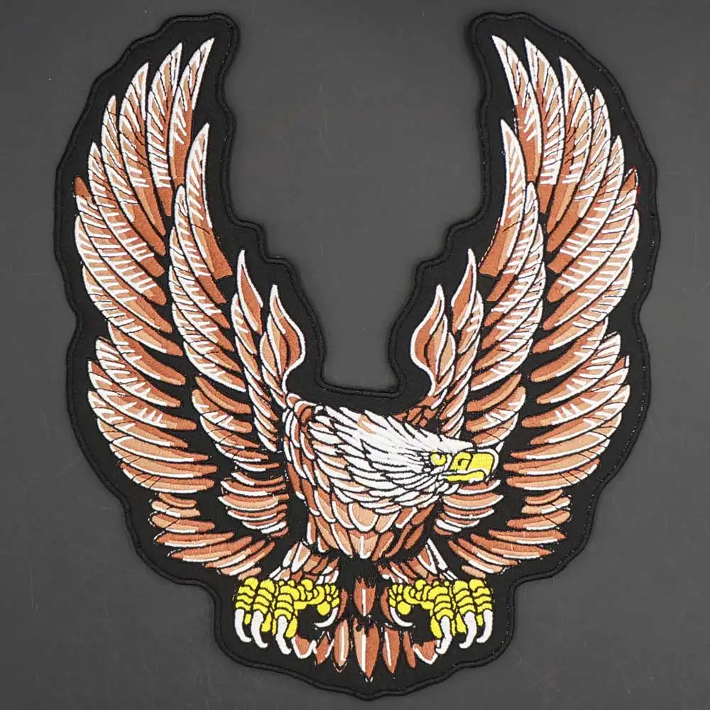 Parche bordado de águila y locomotora para chaqueta