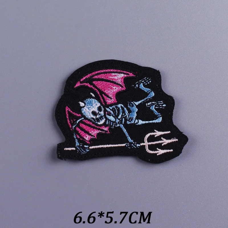 Parches bordados para ropa Punk/Gorila, Calavera zombi para planchar - imagen 5