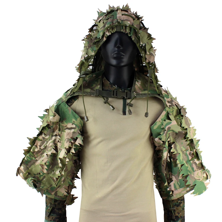 Vista del traje ghillie Multicam
