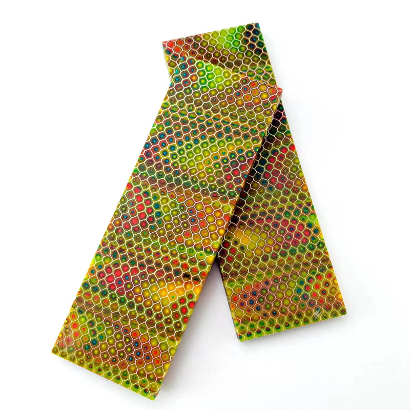 C-tek tablero resina panal piel serpiente para mango cuchillo - imagen 4