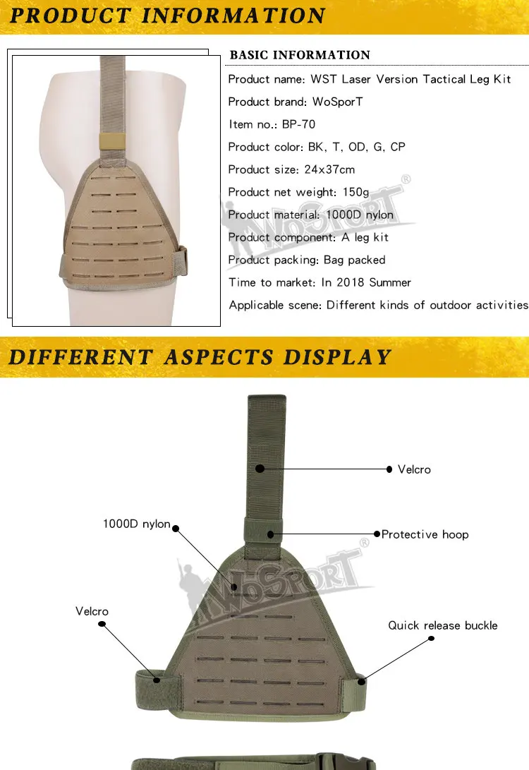Detalle del nylon 1000D y corte láser MOLLE