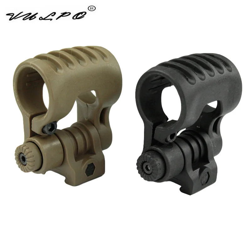 Soporte Linterna Airsoft VULPO BK – 25,4mm Ajustable Táctico