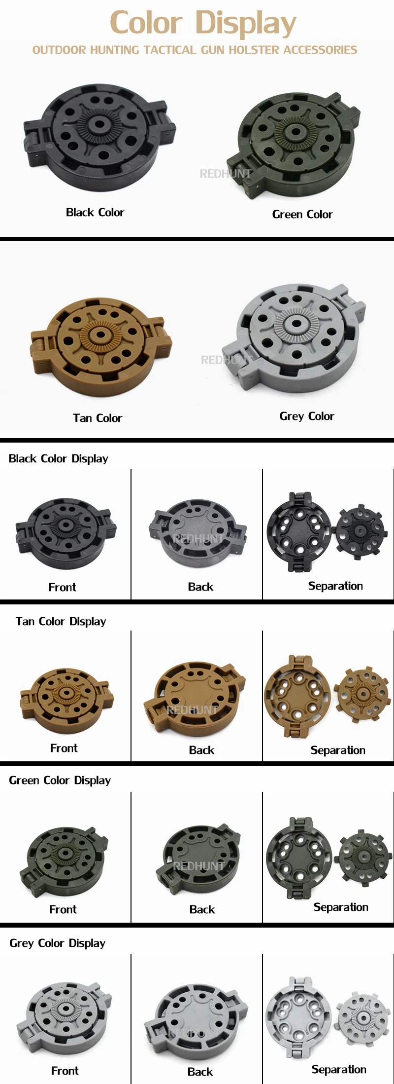 Plataforma táctica de desmontaje rápido en fibra de carbono