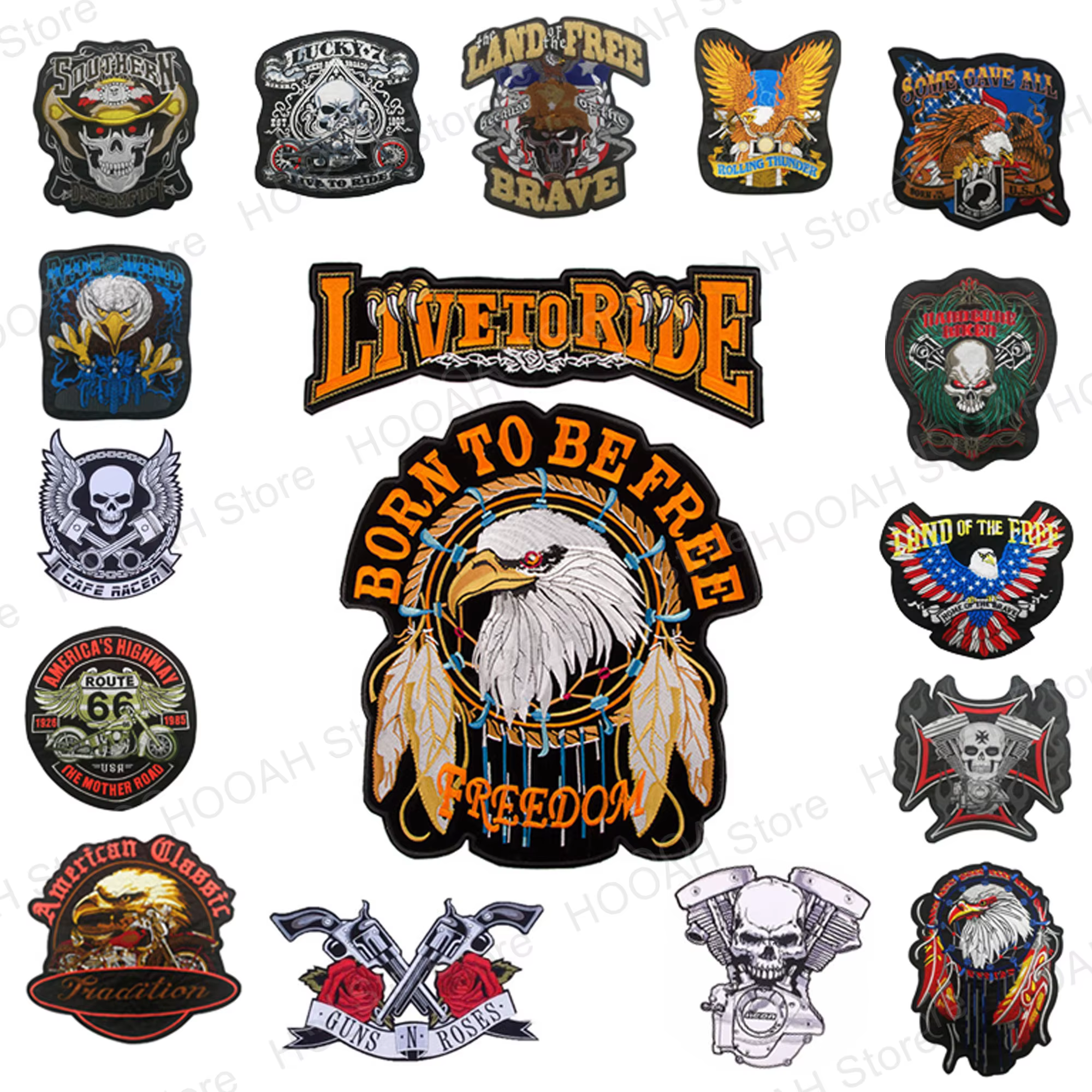 MC Parche táctico termoadhesivo calavera punk águila MOLLE - imagen 2
