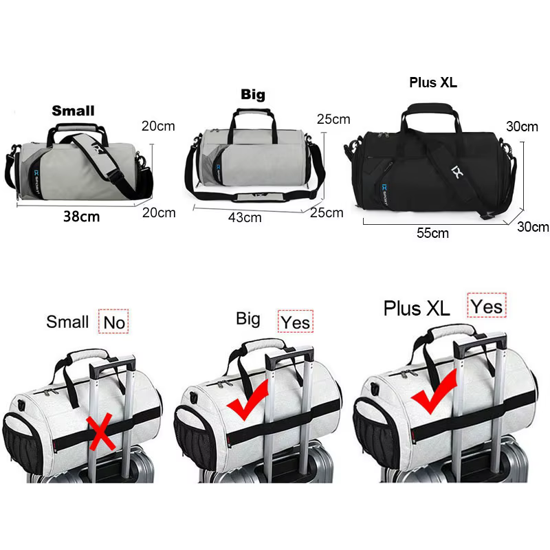 Bolsa entrenamiento gym resistencia – Compartimento ropa mojada y zapatos - imagen 2