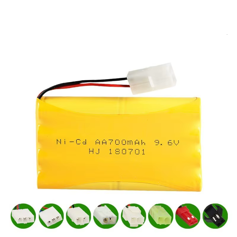 Batería recargable Ni-Cd 9,6V vista frontal