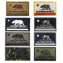 Parche táctico reflectante California – bordado que brilla en la oscuridad