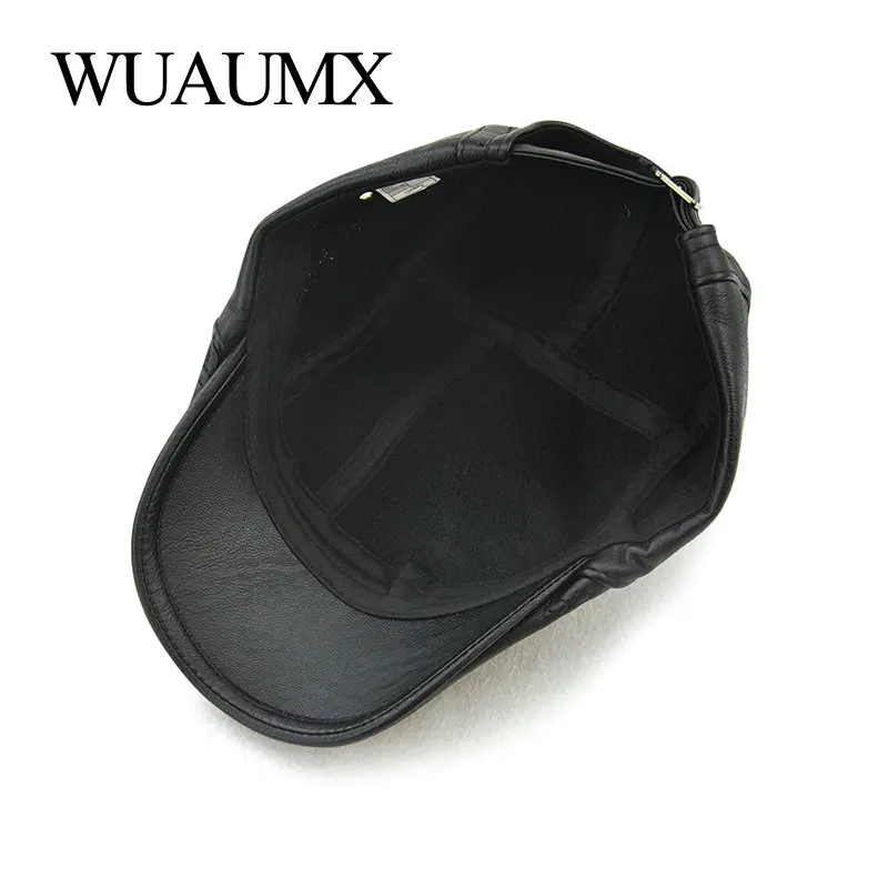 Boina táctica de cuero PU para hombre con visera pico pato - imagen 4
