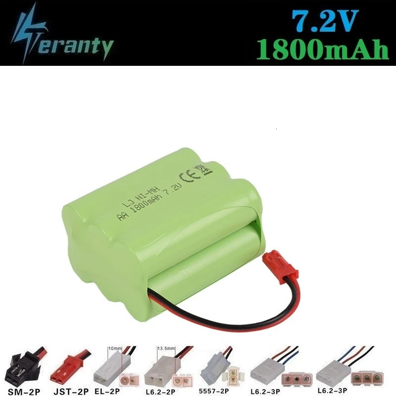 Batería recargable NiMH con conector JST para equipo táctico