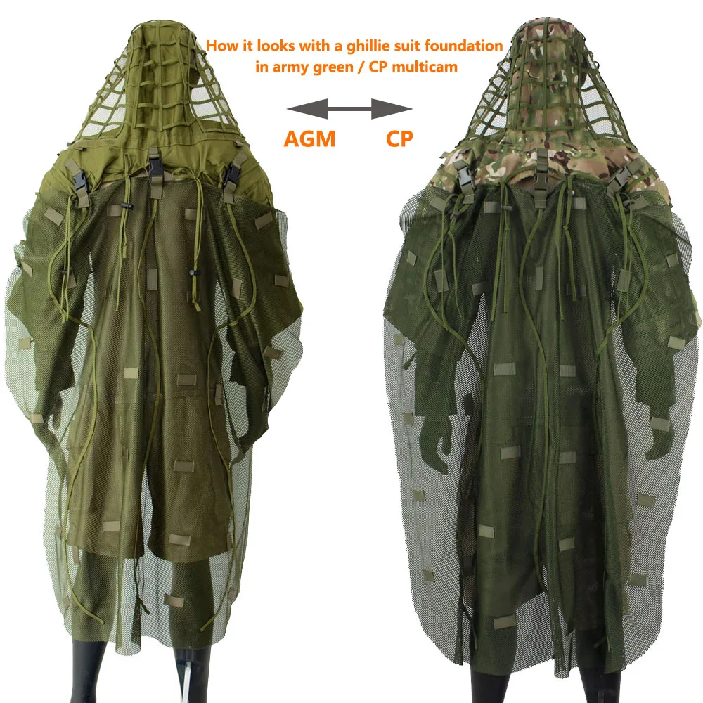 Traje Ghillie de nailon transpirable para caza y airsoft - imagen 5