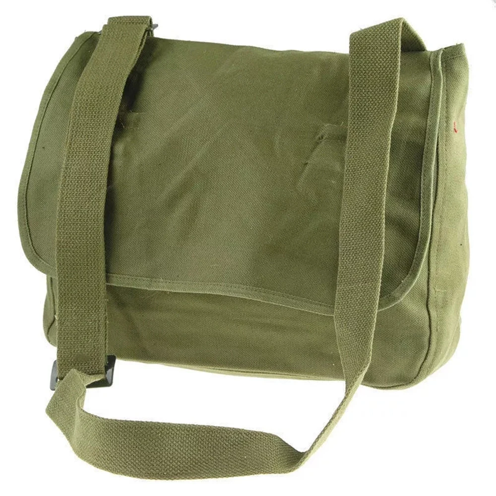 Bolsa táctica de lona vintage militar bandolera estilo antiguo - imagen 4