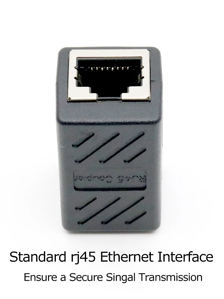 Vista frontal del conector RJ45 hembra