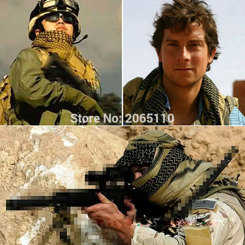 Bufanda Keffiyeh verde militar tradicional