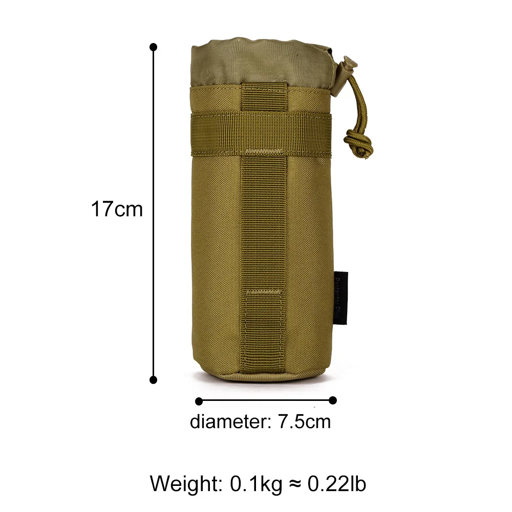 Bolsa táctica MOLLE vista lateral con bolsillos