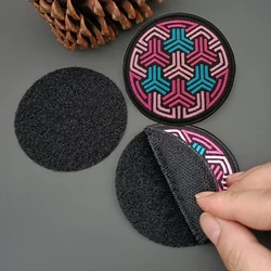 Parche bordado táctico futurista – insignia circular para ropa