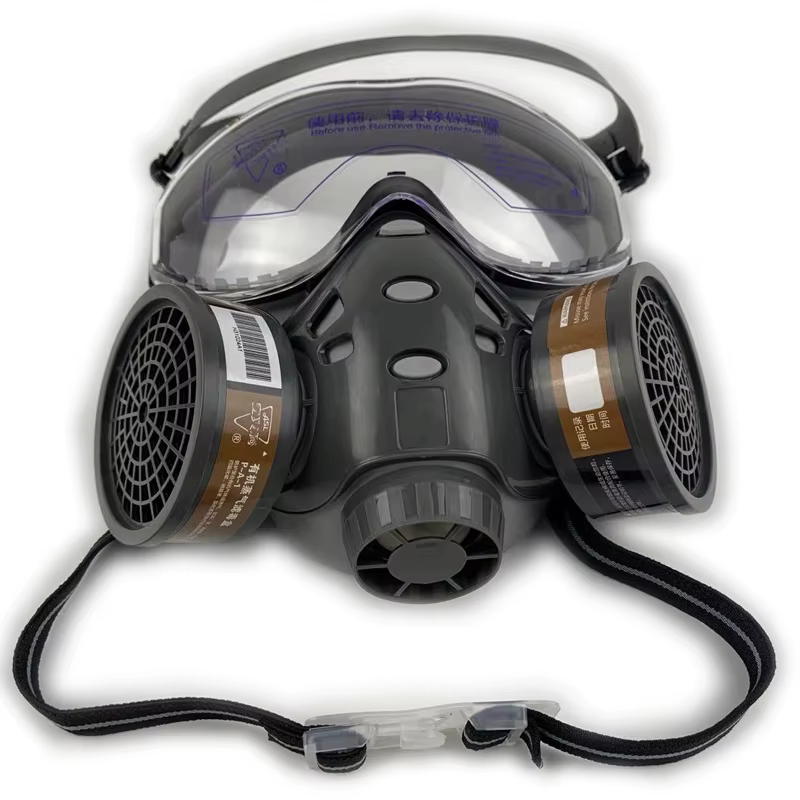 Mascarilla de gas 8200 con gafas para pintura y químicos - imagen 3
