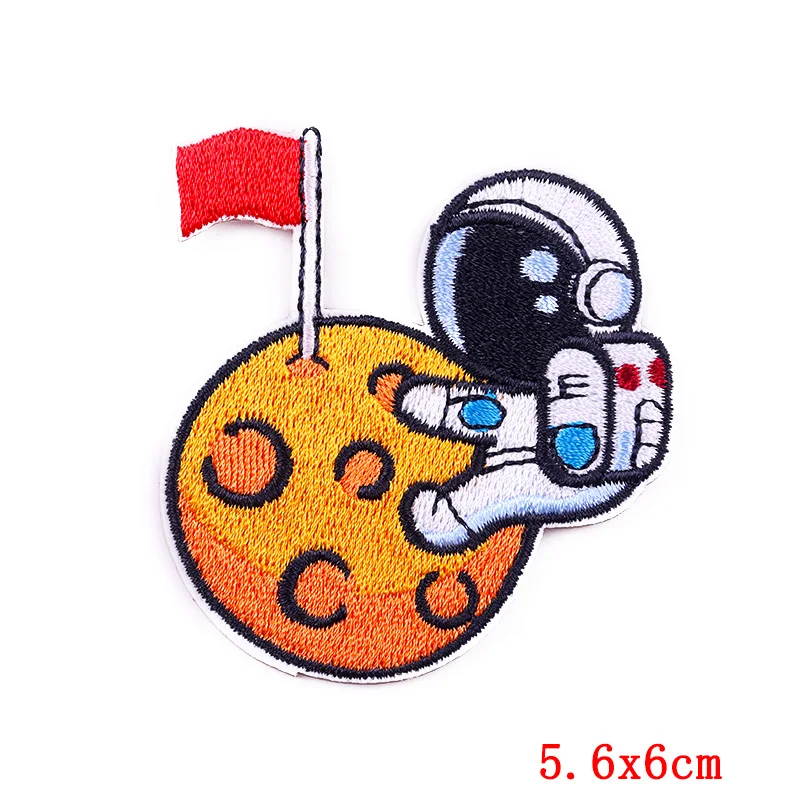 Parche bordado astronauta espacial – Autoadhesivo para ropa - imagen 4