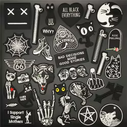 Parche Punk lobo negro – Táctico identificativo coser o planchar