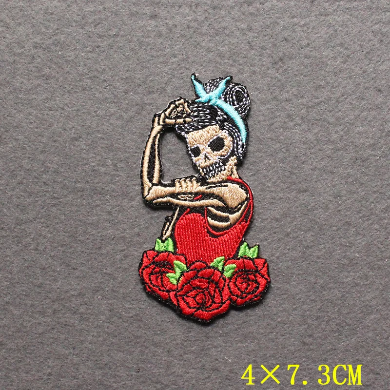 La Parca Parche Táctico Bordado Calavera Gótico para ropa - imagen 3
