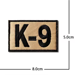 Parche táctico K-9 bordado – Insignia militar para hombro con gancho