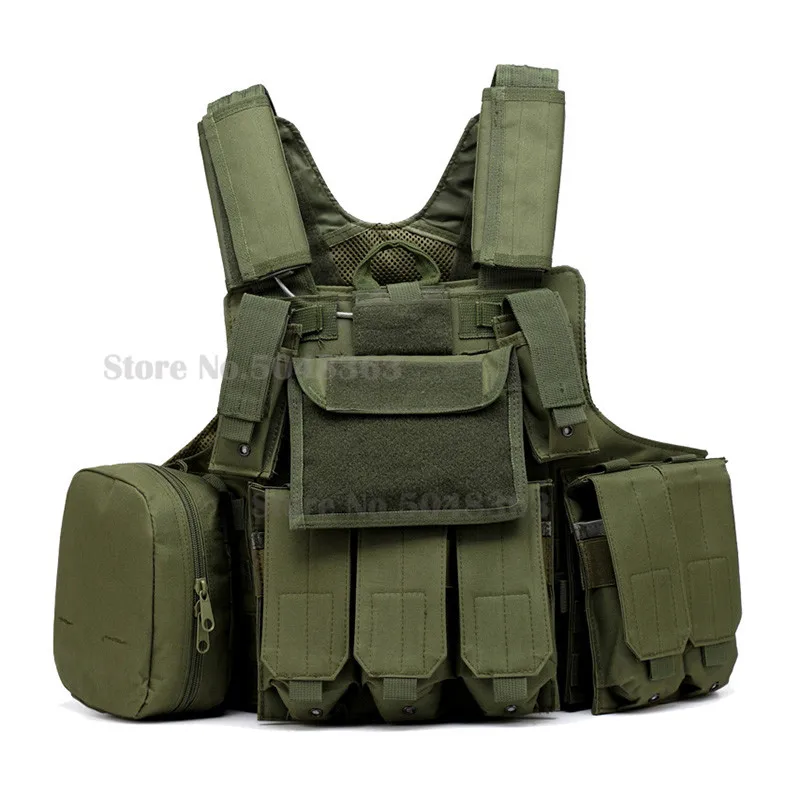 Chaleco táctico Molle para Airsoft con portacargadores y estructura MOLLE