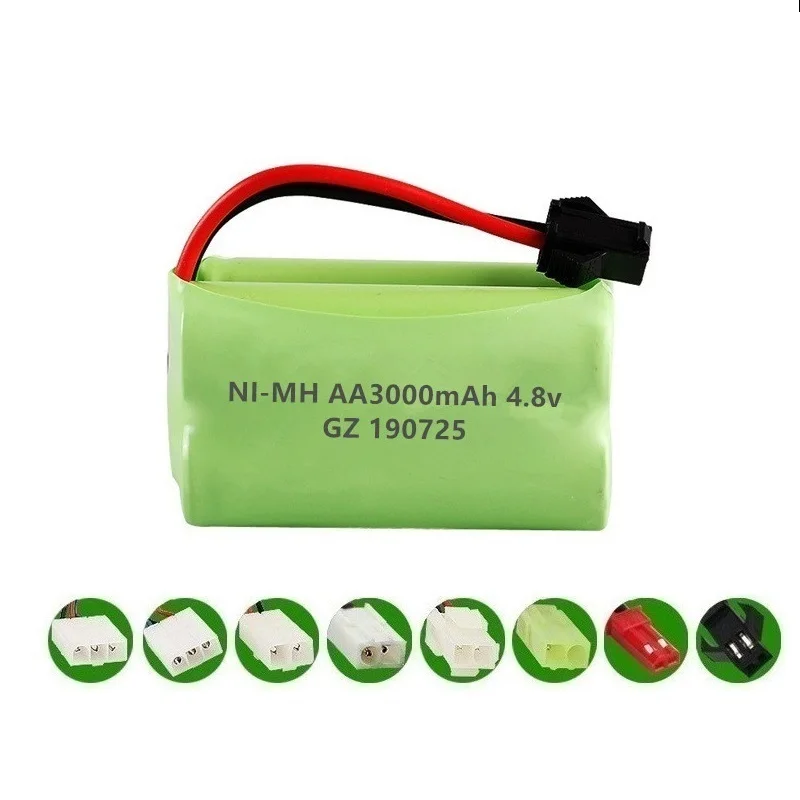 Pack de 4 baterías Ni-MH 4.8V 3000mAh con cables y conectores Teranty