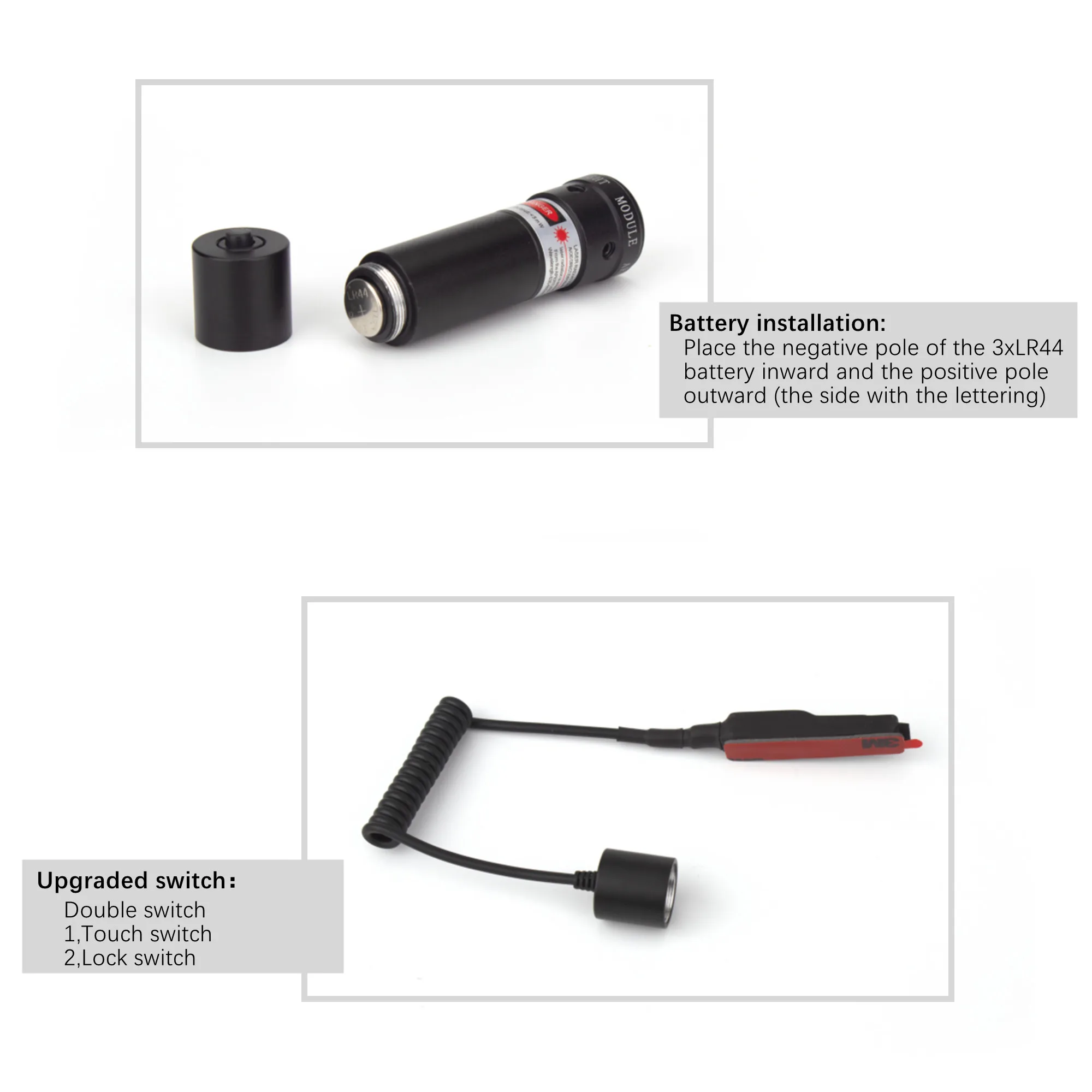 Mira láser roja táctica para juguetes con soporte riel Picatinny - imagen 4