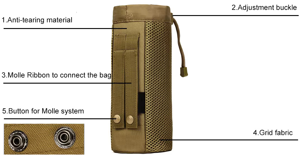 Bolsas de hidratación en diferentes colores tácticos