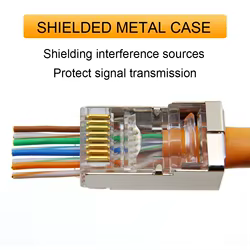 Xintylink Conector RJ45 Cat6 blindado - Cat5e/Cat5, FTP/SFTP