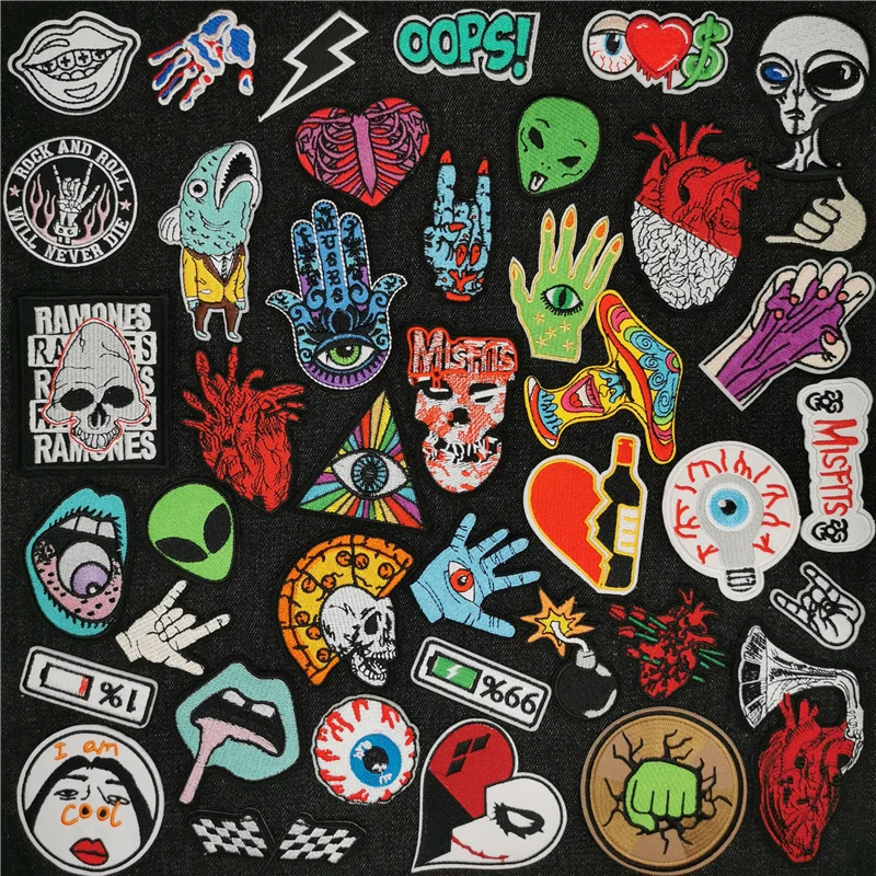 Parche bordado Rock N Roll para ropa - para coser o planchar - imagen 5