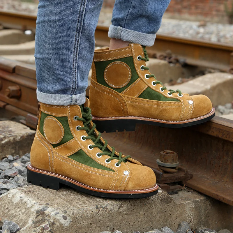 Botas tácticas Goodyear piel de vaca para hombre